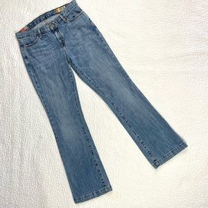 GAP Women's Long & Lean jeans, mid-rise, flare leg, size 10 LONG